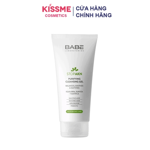 Sữa rửa mặt da dầu mụn Babe Stop Akn Purifying Cleansing Gel