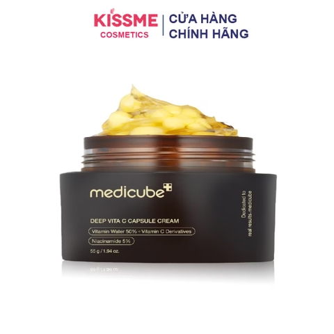 Kem dưỡng Medicube đen Deep Vita C capsule dưỡng sáng mờ thâm