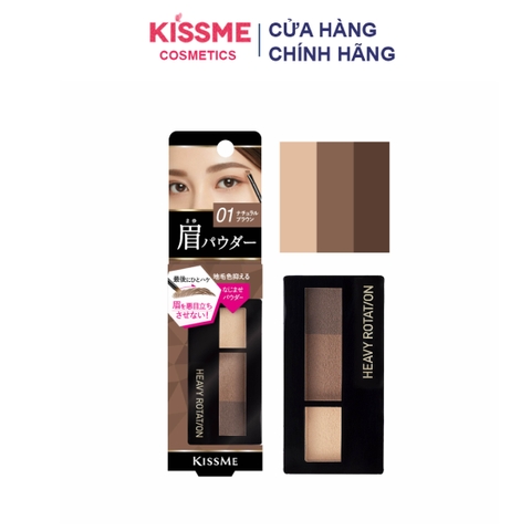 Bột Tán Chân Mày Siêu Mịn, Màu Sắc Tự Nhiên Kissme