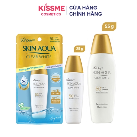 Sữa Chống Nắng Da Nhạy Cảm Sunplay Skin Aqua Clear White SPF50+/PA++++