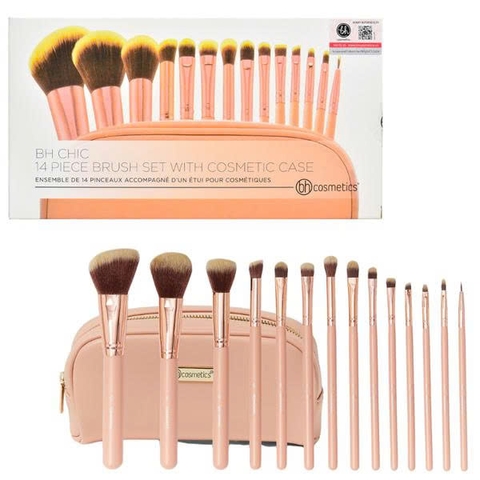 Bộ Cọ BH Cosmetics Chic 14 cây kèm ví đựng BHBO09