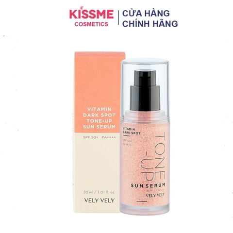 Tinh Chất Chống Nắng Vely Vely Vitamin Dark Spot Tone Up Sun Serum SPF50+ PA++++ 30ml
