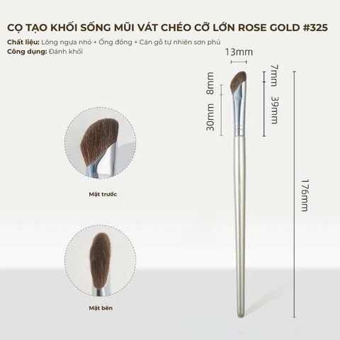 Cọ Đánh Khối Guoxiaoniu Rose Gold Guoxiaoniu Angled Flat Brush