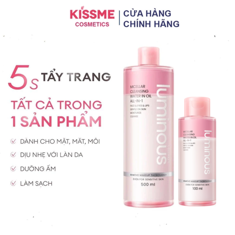 Tẩy trang colorkey Có Dầu 2 Trong 1 Dịu Nhẹ 100ml 500ml