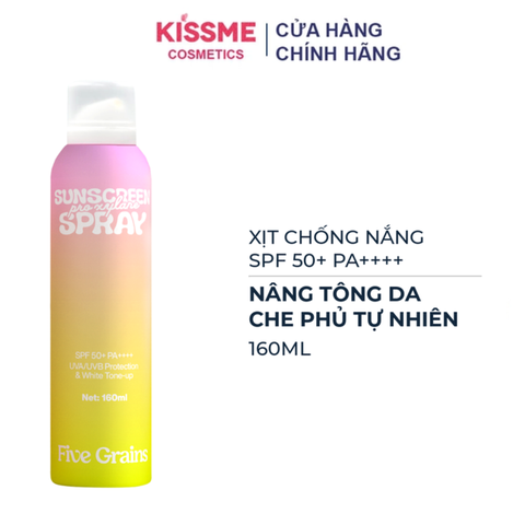 Xịt Chống Nắng Five Grains