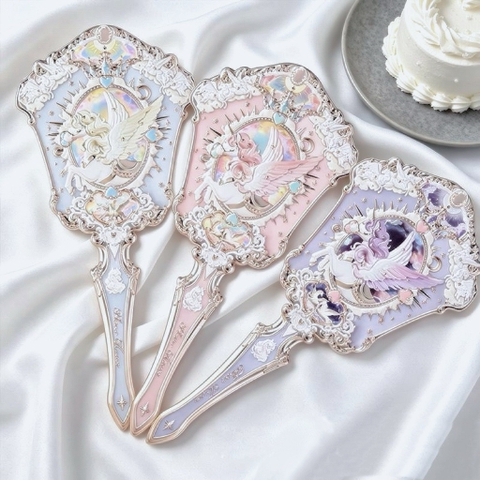 Gương Cầm Tay Flower Knows Knight Unicorn Cloud