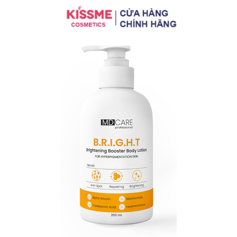 Dưỡng thể MDcare Brightening Booster Body Lotion dưỡng trắng sáng