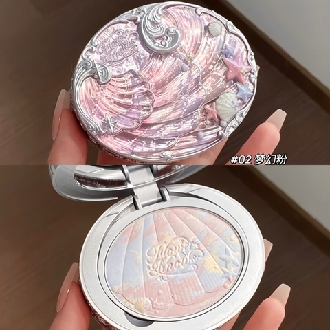 Phấn Phủ Nén Flower Knows Shell Jewel Collection Baked Powder 9G