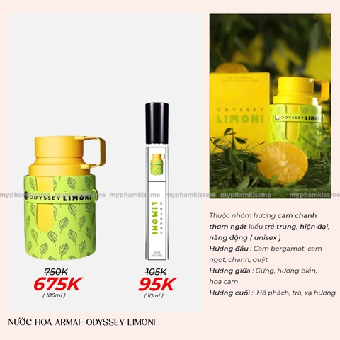 Nước Hoa Armaf ODYSSEY LIMONI FRESH EDITION