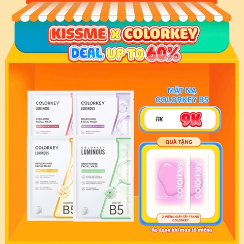 Mặt Nạ dưỡng da Colorkey Dưỡng Ẩm, Làm Dịu Da, Hỗ Trợ Dưỡng Sáng Facial Mask