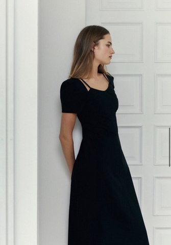 Đầm Midi Tay Ngắn Hobbs