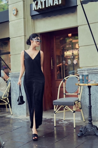 Đầm 2 Dây Linen Mango