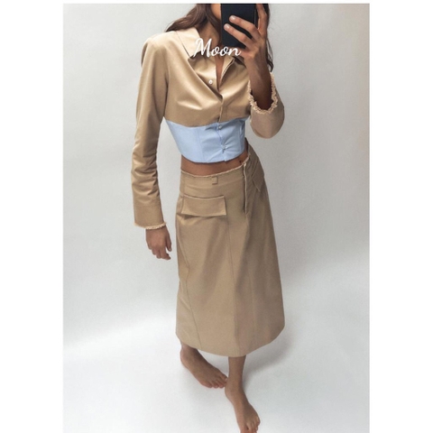 Sét Áo Sơ Mi Và Chân Váy Zara