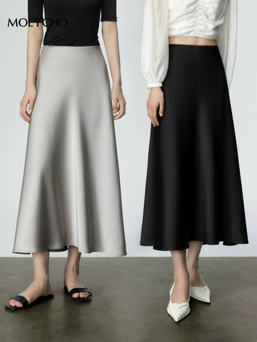 Chân Váy Lụa Midi Amisu