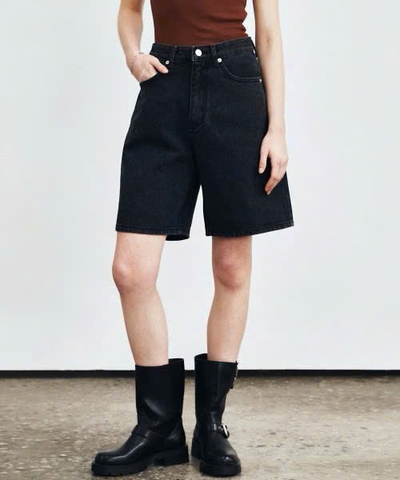 Quần Short Jean Đen Hidden