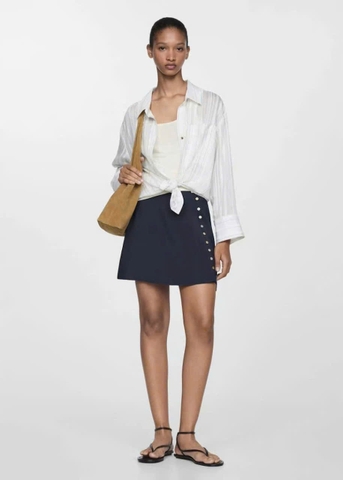 Chân Váy Mango Phối Nút