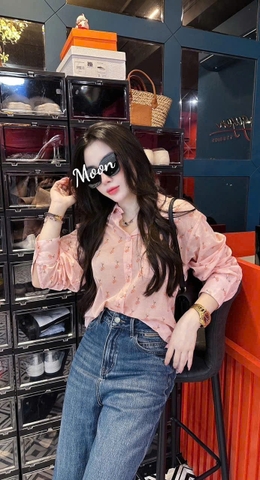 Áo Sơ Mi Họa Tiết Cherry Gu