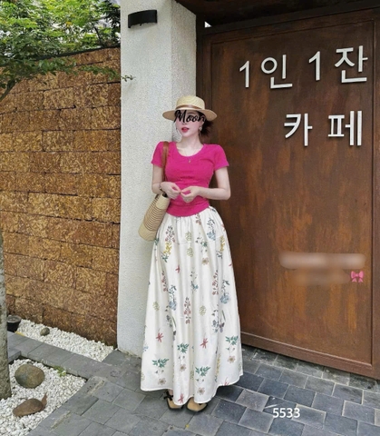 Sét Áo Và Chân Váy Hoa