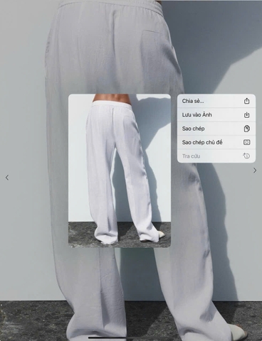 Quần Ống Suông Linen Zara