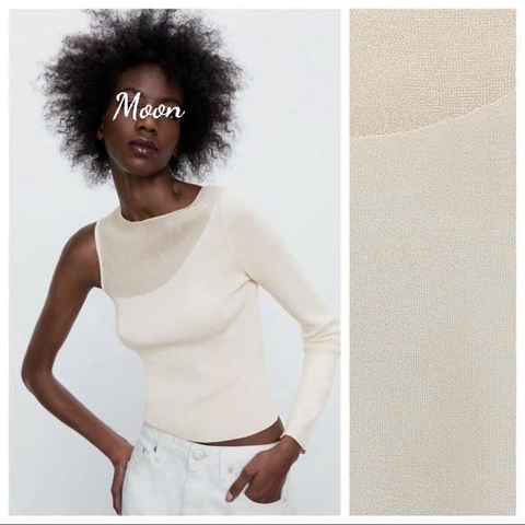 Áo Dệt Kim Zara Phối voan lưới mềm