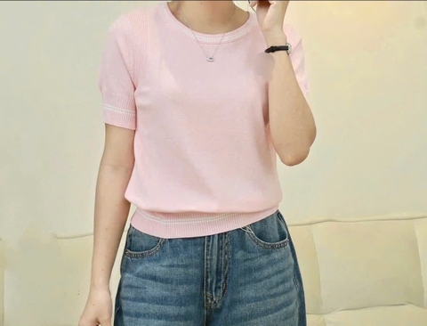 Áo Dệt Kim Lacoste Viền Cổ