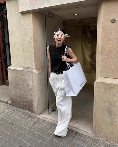 Áo Dệt Móc Sát Nách P Knitwear