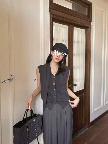 Sét Áo Gile Kèm Khăn