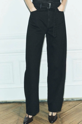 Quần Jean Kèm Belt Zara