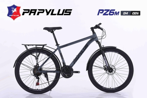Xe đạp địa hình PAPYLUS PZ6 New: Khung Nhôm, bộ truyền động 21 tốc độ, phanh đĩa, Bánh 26, Ngon - Rẻ - Đẹp dùng Thể thao