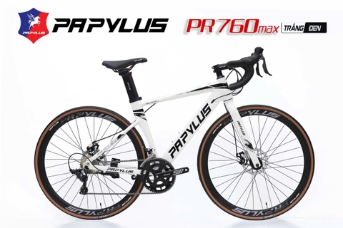 Xe đạp đua PAPYLUS PR760MAX: khung Nhôm nhẹ không mối hàn. Groupset SENSAH R7 tay đề lắc. Phanh đĩa. Líp thả. Cối nổ - Siêu Hot 2026