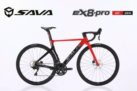 Xe Đạp Đua ĐỨC SAVA EX8 PRO: khung Nhôm siêu nhẹ, trọng lượng dưới 10kg, càng Carbon Toray T800 cao cấp. Dàn đầu Carbon Toray đúc liền khối, Tem UCI, gạt đĩa/gạt líp SHIMANO 105 R7100. Tay đề lắc Empire Pro carbon 2x12(24s), Phanh đĩa full dầu IPRO . SAN PHẲNG MỌI GIỚI HẠN