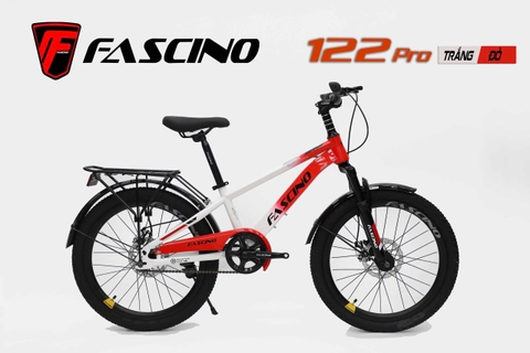 Xe đạp địa hình FASCINO 122 PR0: Khung Thép, Phanh đĩa, Bánh 22 inch, Phù hợp học sinh cấp 2