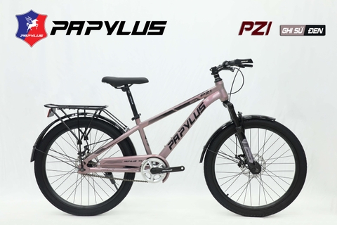 Xe đạp địa hình PAPYLUS PZ1:  khung Thép cường lực, sơn tĩnh điện, cáp âm khung, Bánh 24, Ngon - Rẻ cho học sinh cấp 2