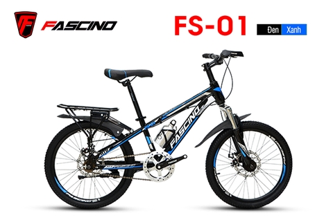 Xe đạp trẻ em Fascino FS-O1, khung thép cường lực, vành nhôm 2 lớp, bánh 20, có phuộc nhún dành cho học sinh cấp 1