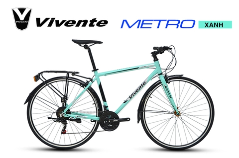 Xe Đạp Touring VIVENTE Metro: Khung Nhôm nhẹ, lắp đồ xịn SHIMANO 3x7 tốc độ, Lốp 700x28C. Xe đạp thể thao Chất-Đẹp-Giá quá hợp lý