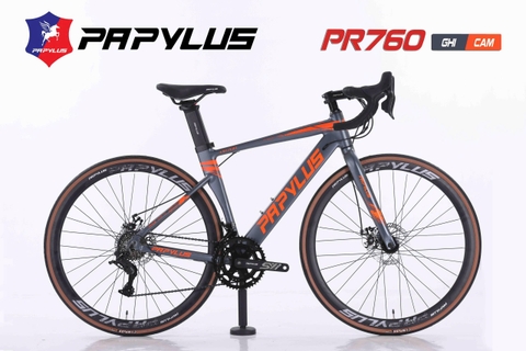 Xe đạp đua PAPYLUS PR760: khung Nhôm nhẹ không mối hàn. Groupset L-TWOO R2 tay đề lắc. Phanh đĩa. Líp thả. Cối nổ - Siêu Hot 2025