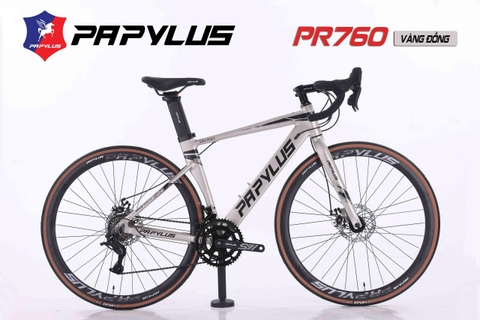 Xe đạp đua PAPYLUS PR760: khung Nhôm nhẹ không mối hàn. Groupset SENSAH R7 tay đề lắc. Phanh đĩa. Líp thả. Cối nổ - Siêu Hot 2025