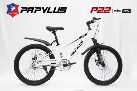 Xe đạp địa hình PAPYLUS P22:  khung Thép cường lực, sơn tĩnh điện, cáp âm khung, Bánh 20, Ngon - Rẻ cho học sinh cấp 1