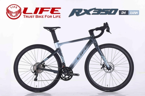 Xe đạp đua Life RX350: Xe đạp đua, khung Nhôm siêu nhẹ, cáp âm khung.  Groupset L-Twoo R7 - Tay đề lắc 2x10 tốc độ, Hot nhất 2025