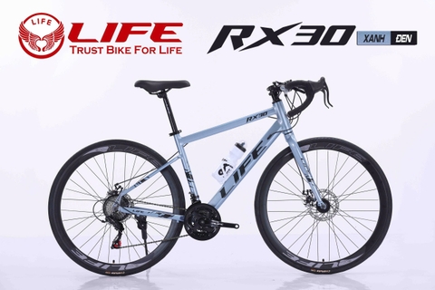 Xe đạp đua Life RX30: Xe đạp đua, khung Nhôm siêu nhẹ, cáp âm khung.  Groupset SHIMANO 3x7 tốc độ. Phanh đĩa cơ. Líp nổ, Hot nhất 2026