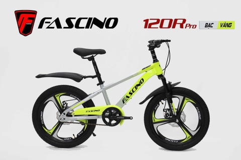 Xe đạp địa hình FASCINO 120R PRO: Khung thép, Phuộc nhún, Bánh La zăng bi bạc đạn, Phanh đĩa, Lốp 20x2.125. Tuyệt đẹp phù hợp học sinh cấp 1