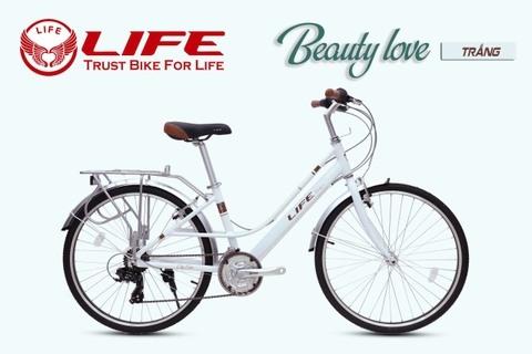 Xe Đạp Mini ĐÀI LOAN LIFE Beauty Love, có bộ chuyển động, khung nhôm siêu nhẹ, duyên dáng sang trọng, 21 tốc độ, shimano Tourney dành cho các quý cô