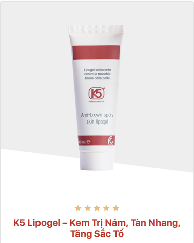 K5 Lipogel - Kem trị nám tàn nhang, tăng sắc tố 40ml