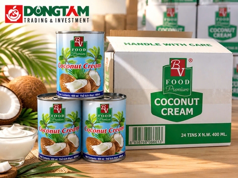 Nước cốt dừa đậm đặc - hiệu BV 400 ml x 24 lon/ thùng