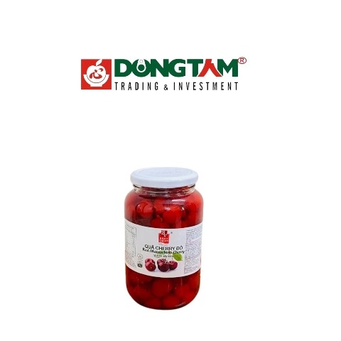 Quả Cherry Đỏ Có Cuống - hiệu BV (Best Value) - 725gr x 12 lọ / thùng