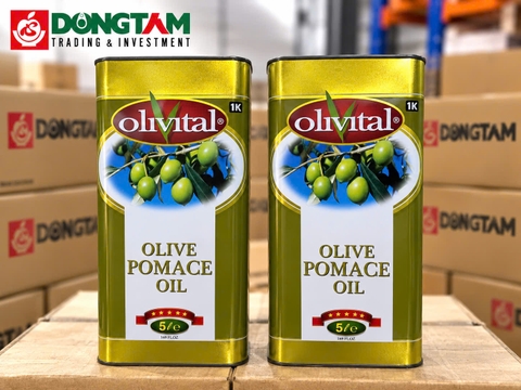 Dầu Olive Pomace hiệu Olivital - Italia - 5 lít x 4 can sắt/ thùng