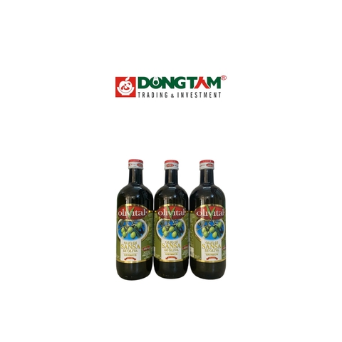Dầu Olive Pomace hiệu Olivital - Italia - 1 lít x 12 chai/ thùng