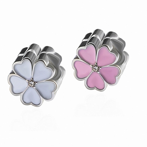 Charm hợp kim đính đá hình bông hoa màu xanh