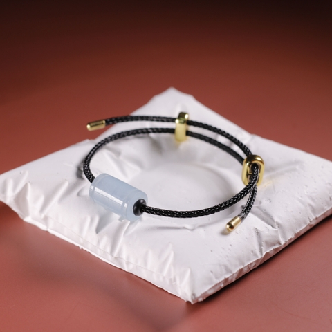 Vòng tay dây thép lu thống đá Aquamarine