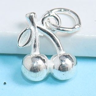 Charm bạc quả anh đào treo